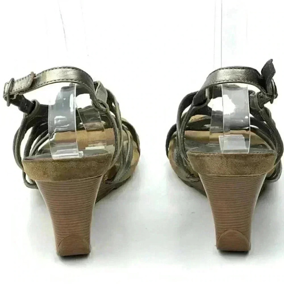 Kenneth Cole reaction sandals sz 8 leather wedges - Picture 3 of 12